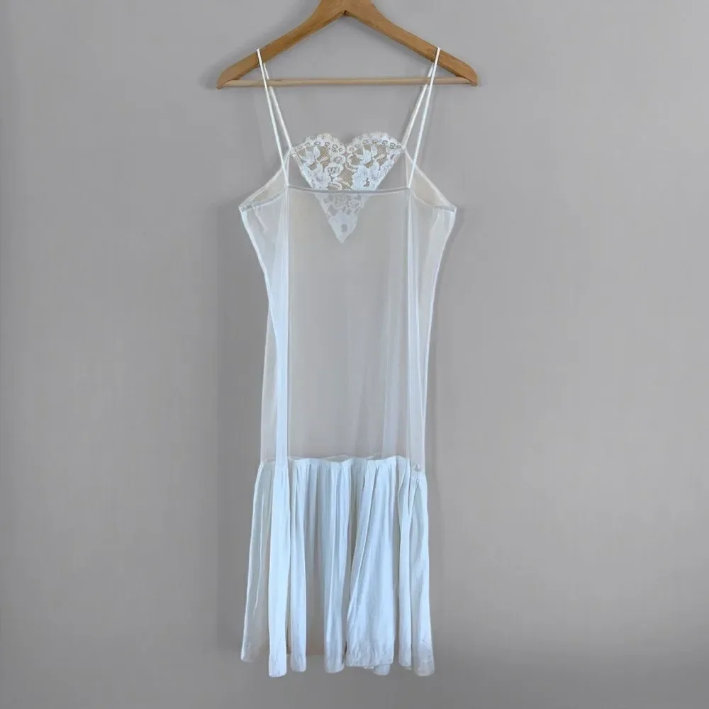 Vintage Sheer Lace Slip Dress - Picture 2 of 8